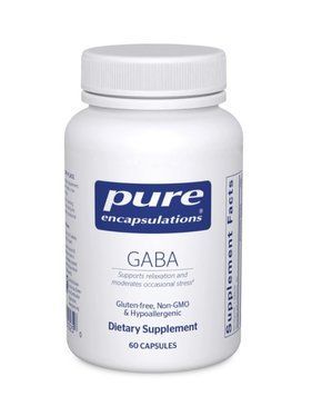 Вітаміни GABA pure encapsulations для зняття стресу та покращення сну   GAB1 фото