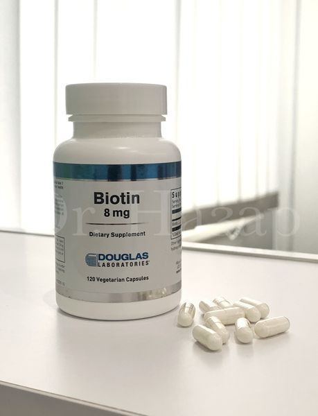 Біотин, Biotin, Douglas Laboratories, 8мг 202255-120X фото