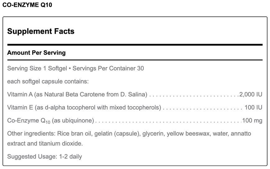 Коензим Q10, Co-Enzyme Q10, Douglas Laboratories CQS1 фото