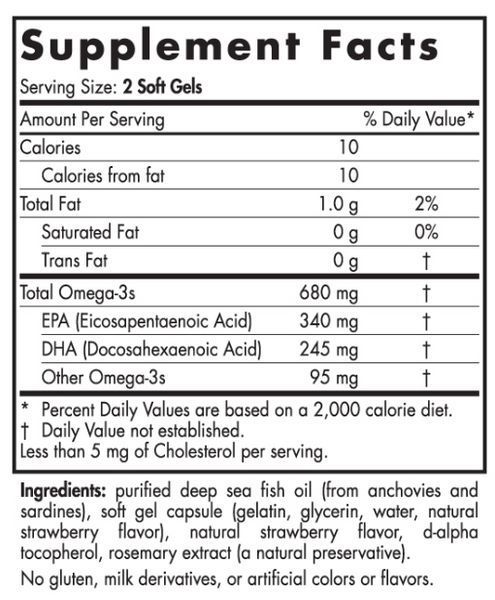 Омега 3 дитячий, риб'ячий жир, ProOmega Junior, Nordic Naturals 7100 фото