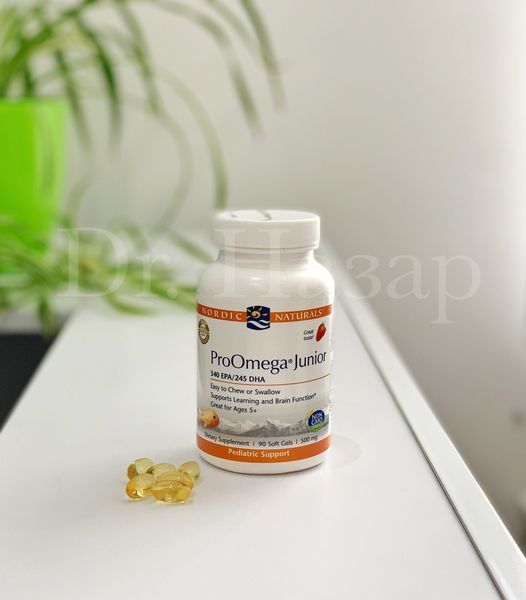 Омега 3 дитячий, риб'ячий жир, ProOmega Junior, Nordic Naturals 7100 фото
